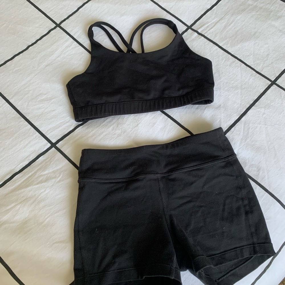 Black athletic set from Athleta